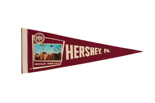 Vintage Hershey PA Felt Flag // ONH Item 8658