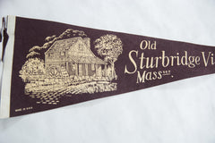 Vintage Old Sturbridge Village MA Felt Flag // ONH Item 8662 Image 1