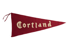 Vintage Cortland Felt Flag // ONH Item 8663