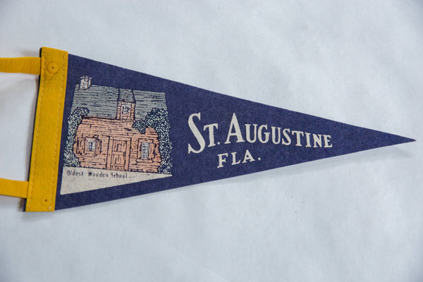 Vintage St. Augustine FL Felt Flag // ONH Item 8684 Image 1