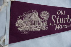Vintage Old Sturbridge Village MA Felt Flag // ONH Item 8689 Image 1