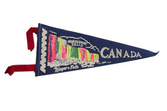 Vintage Horseshoe Falls Canada Felt Flag // ONH Item 8695