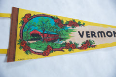 Vintage Vermont Flag Pennant // ONH Item 8712 Image 1