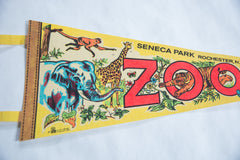 Vintage Seneca Park Rochester NY Zoo Flag Pennant // ONH Item 8714 Image 1