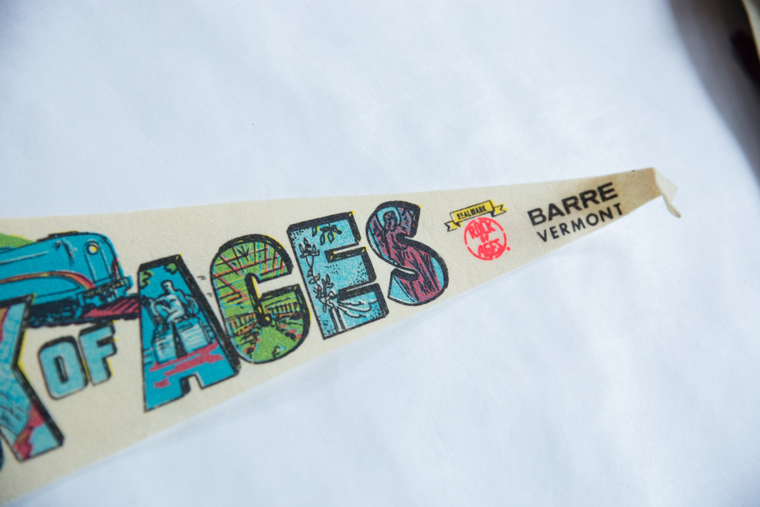 Vintage Rock of Aces Flag Pennant // ONH Item 8721 Image 1