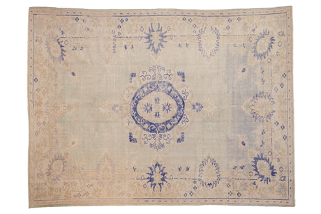 8x10.5 Vintage Distressed Oushak Carpet // ONH Item 8723