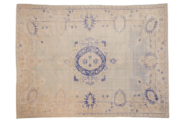 8x10.5 Vintage Distressed Oushak Carpet // ONH Item 8723
