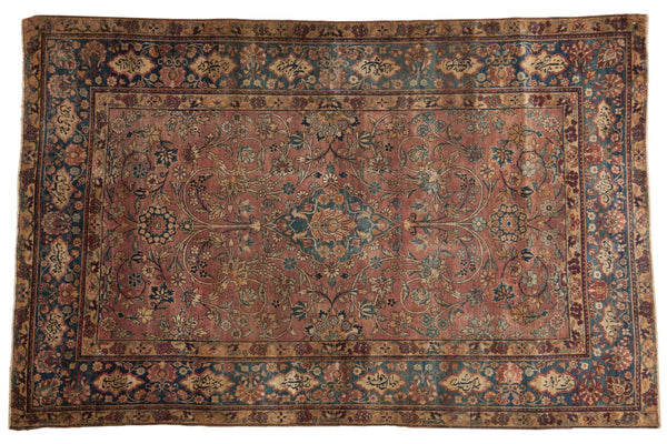 4.5x7 Vintage Fine Yezd Rug // ONH Item 8729