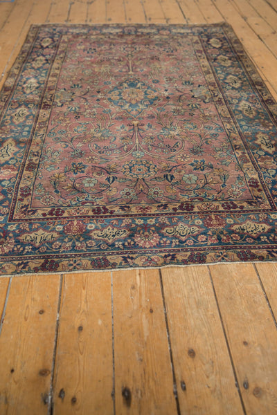 4.5x7 Vintage Fine Yezd Rug // ONH Item 8729 Image 6