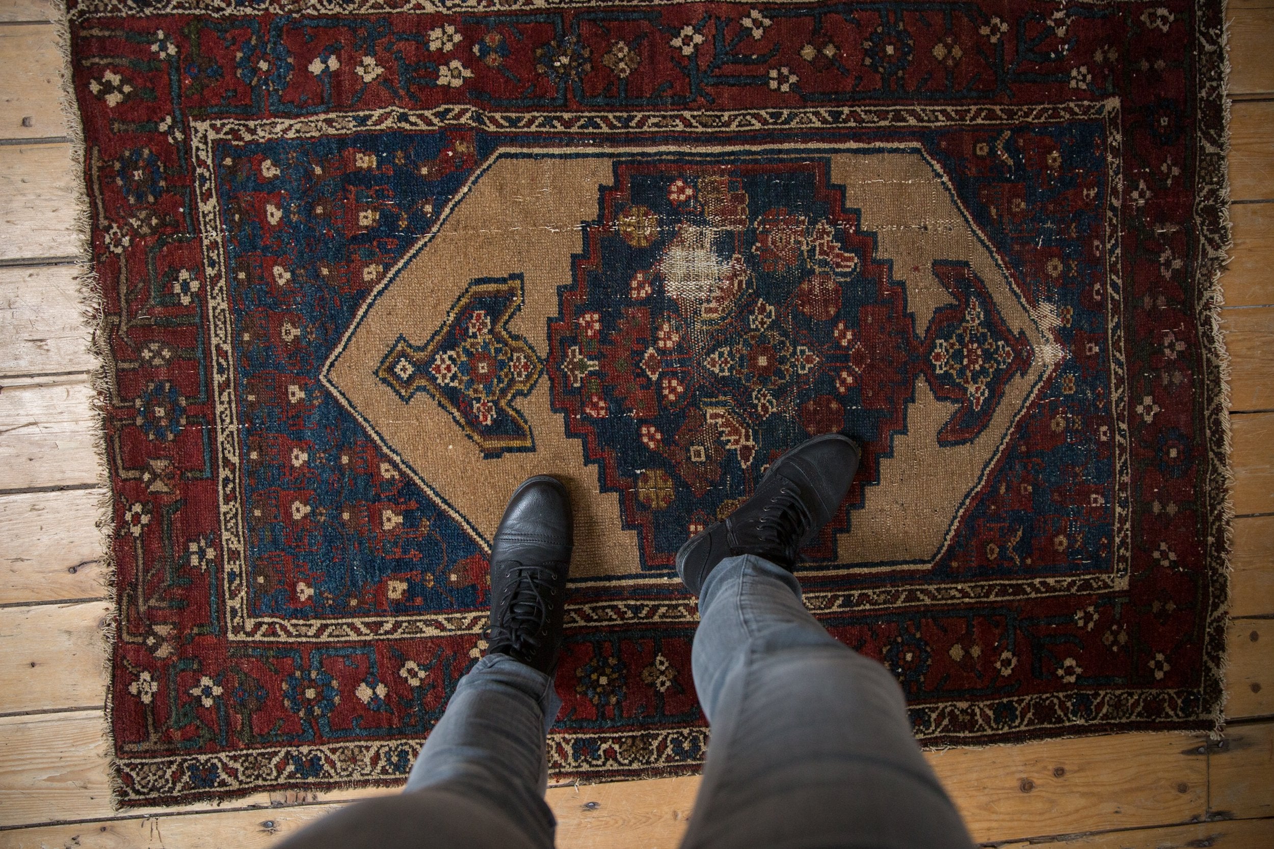 3.5x5 Vintage Fine Hamadan Rug // ONH Item 8736 Image 1