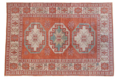 5.5x8 Vintage Distressed Oushak Carpet // ONH Item 8745