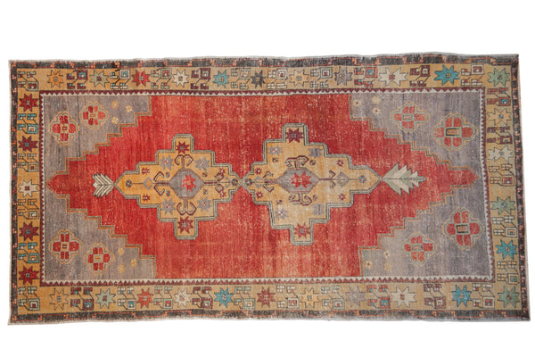 5.5x10.5 Vintage Distressed Oushak Carpet // ONH Item 8746