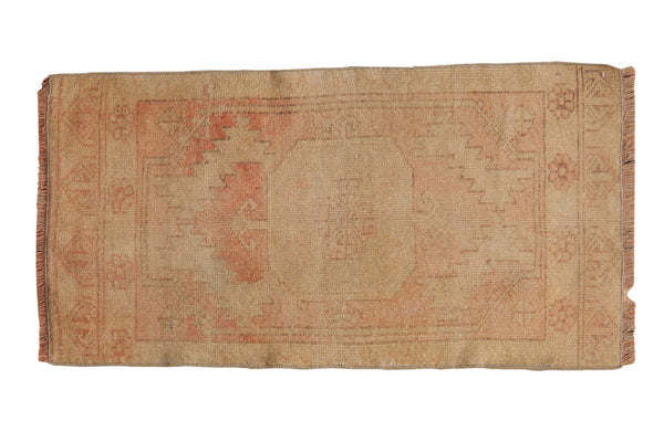 1.5x3 Vintage Distressed Oushak Rug Mat // ONH Item 8754