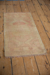 1.5x3 Vintage Distressed Oushak Rug Mat // ONH Item 8754 Image 2