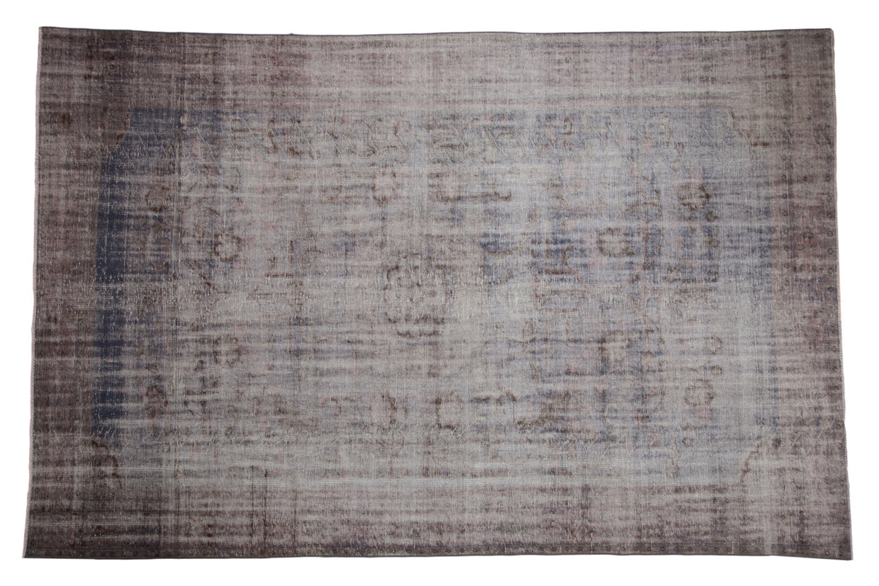 8x12.5 Vintage Distressed Overdyed Oushak Carpet // ONH Item 8766