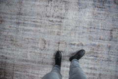 8x12.5 Vintage Distressed Overdyed Oushak Carpet // ONH Item 8766 Image 1