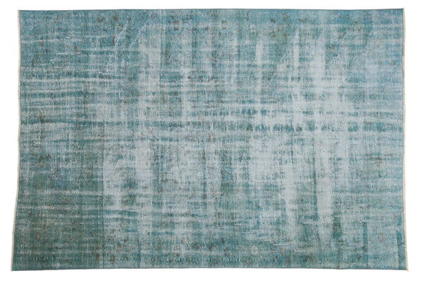 5.5x8 Vintage Distressed Overdyed Oushak Carpet // ONH Item 8769