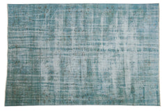 5.5x8 Vintage Distressed Overdyed Oushak Carpet // ONH Item 8769
