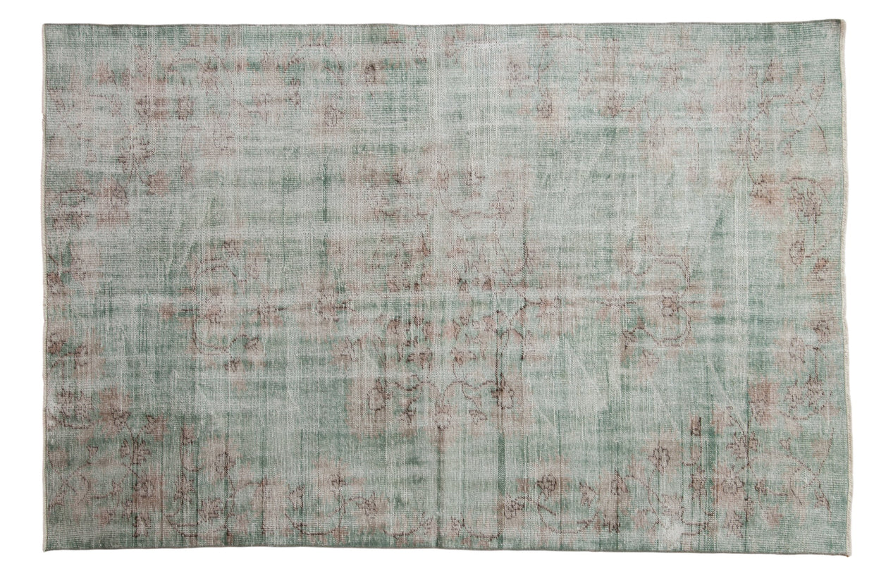 5.5x8 Vintage Distressed Oushak Carpet // ONH Item 8770