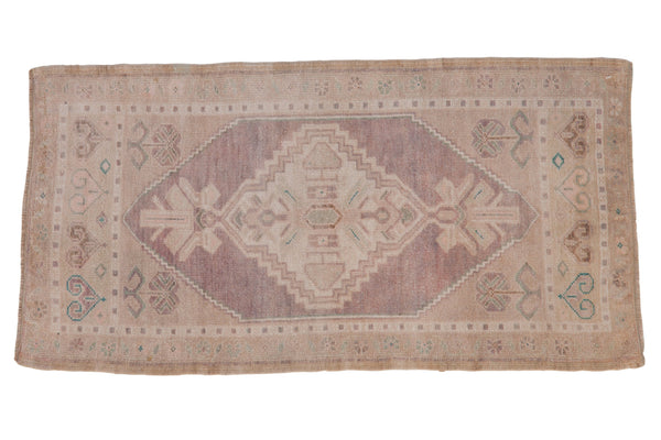 1.5x3.5 Vintage Distressed Oushak Rug Mat Runner // ONH Item 8780