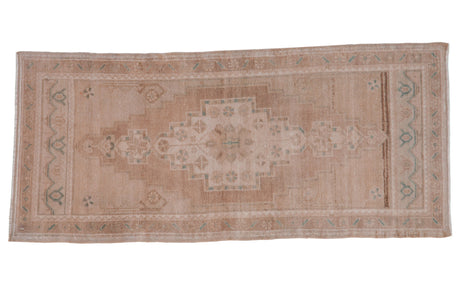 1.5x4 Vintage Distressed Oushak Rug Mat Runner // ONH Item 8783