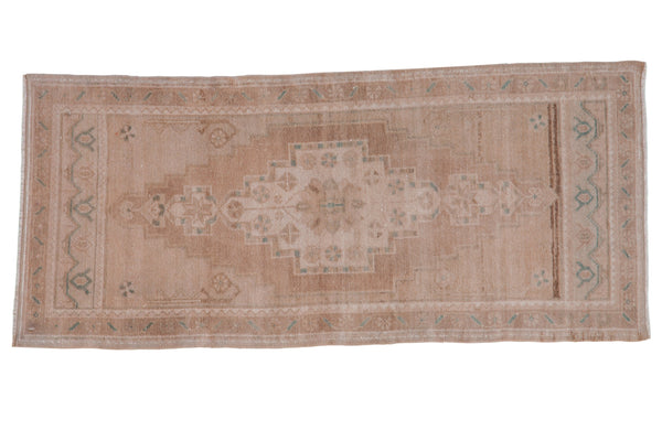 1.5x4 Vintage Distressed Oushak Rug Mat Runner // ONH Item 8783