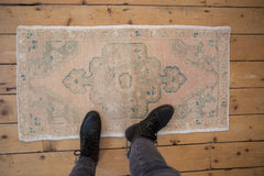 1.5x3.5 Vintage Distressed Oushak Rug Mat Runner // ONH Item 8784 Image 1