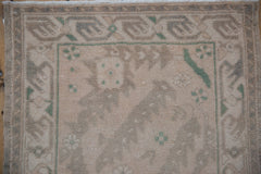 Vintage Distressed Oushak Square Rug Mat / ONH item 8790 Image 3