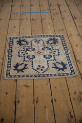 Vintage Distressed Oushak Square Rug Mat / ONH item 8792 Image 4