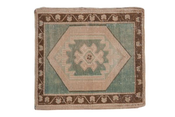 Vintage Distressed Oushak Square Rug Mat / ONH item 8798