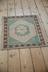 Vintage Distressed Oushak Square Rug Mat / ONH item 8798 Image 3