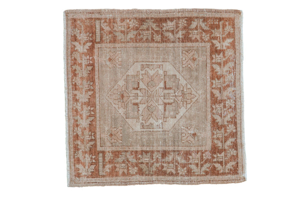 Vintage Distressed Oushak Square Rug Mat / ONH item 8799