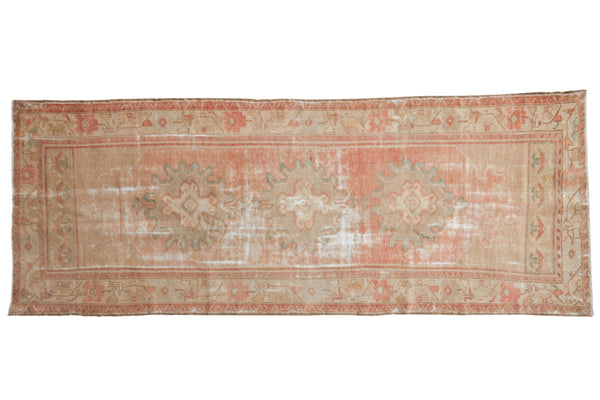 3.5x9 Vintage Distressed Oushak Rug Runner // ONH Item 8808