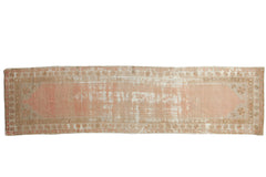 2.5x10 Vintage Distressed Oushak Rug Runner // ONH Item 8809