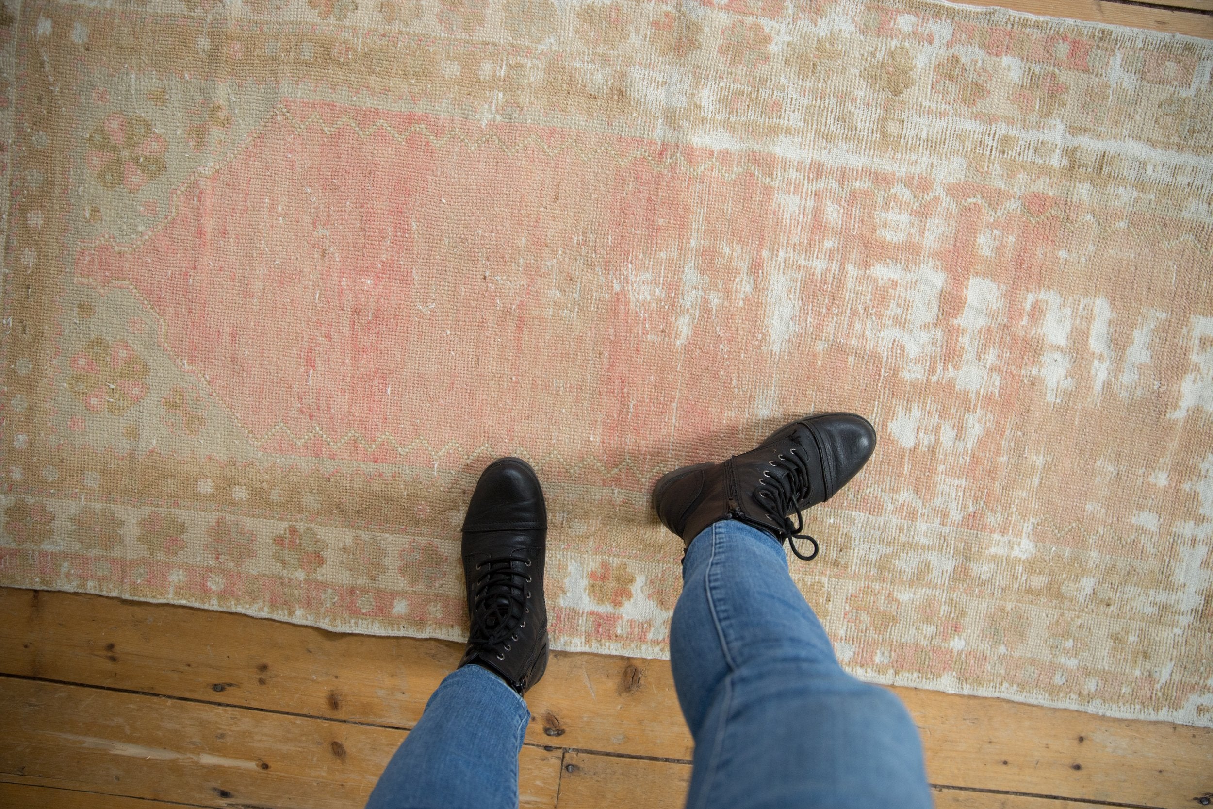 2.5x10 Vintage Distressed Oushak Rug Runner // ONH Item 8809 Image 1