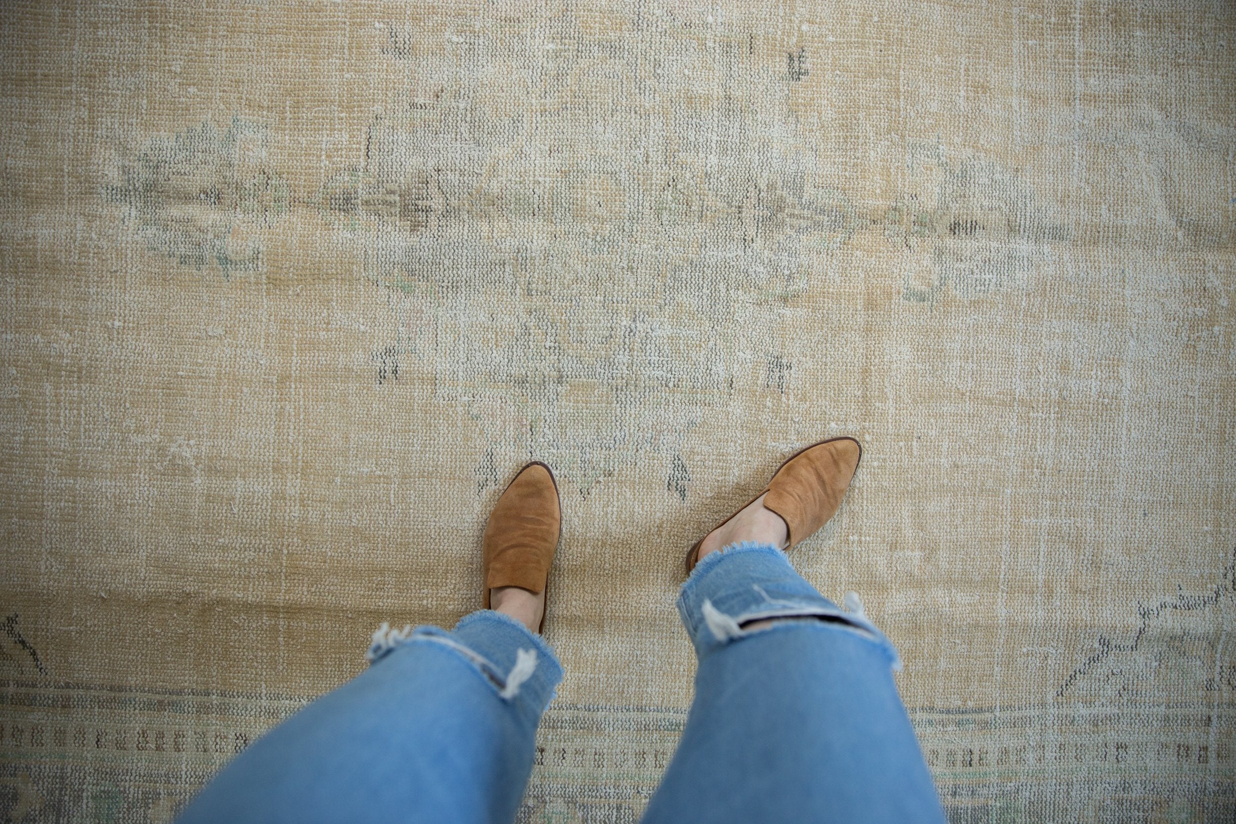 6.5x9 Vintage Distressed Oushak Carpet // ONH Item 8817 Image 1