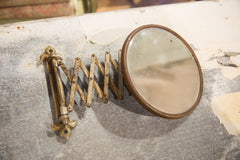 Vintage Fleur de Lis Accordion Shaving Mirror // ONH Item 8825 Image 1