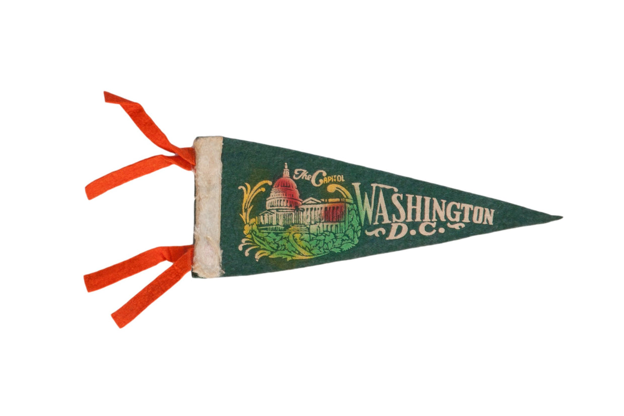 Vintage Washington DC Felt Flag // ONH Item 8831