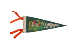 Vintage Washington DC Felt Flag // ONH Item 8831