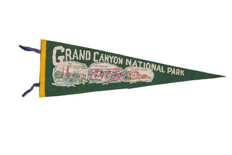 Vintage Grand Canyon National Park Felt Flag // ONH Item 8836