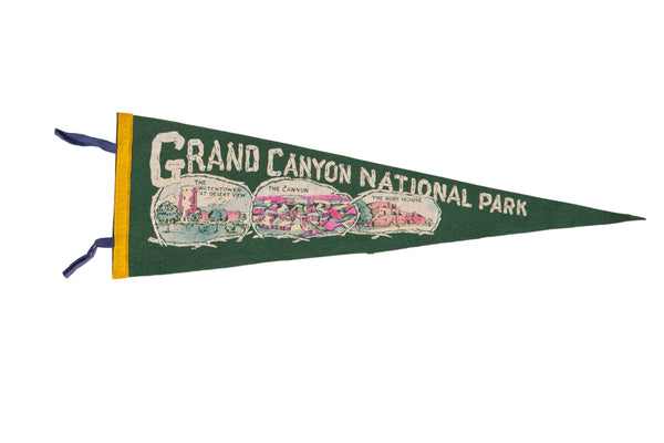 Vintage Grand Canyon National Park Felt Flag // ONH Item 8836