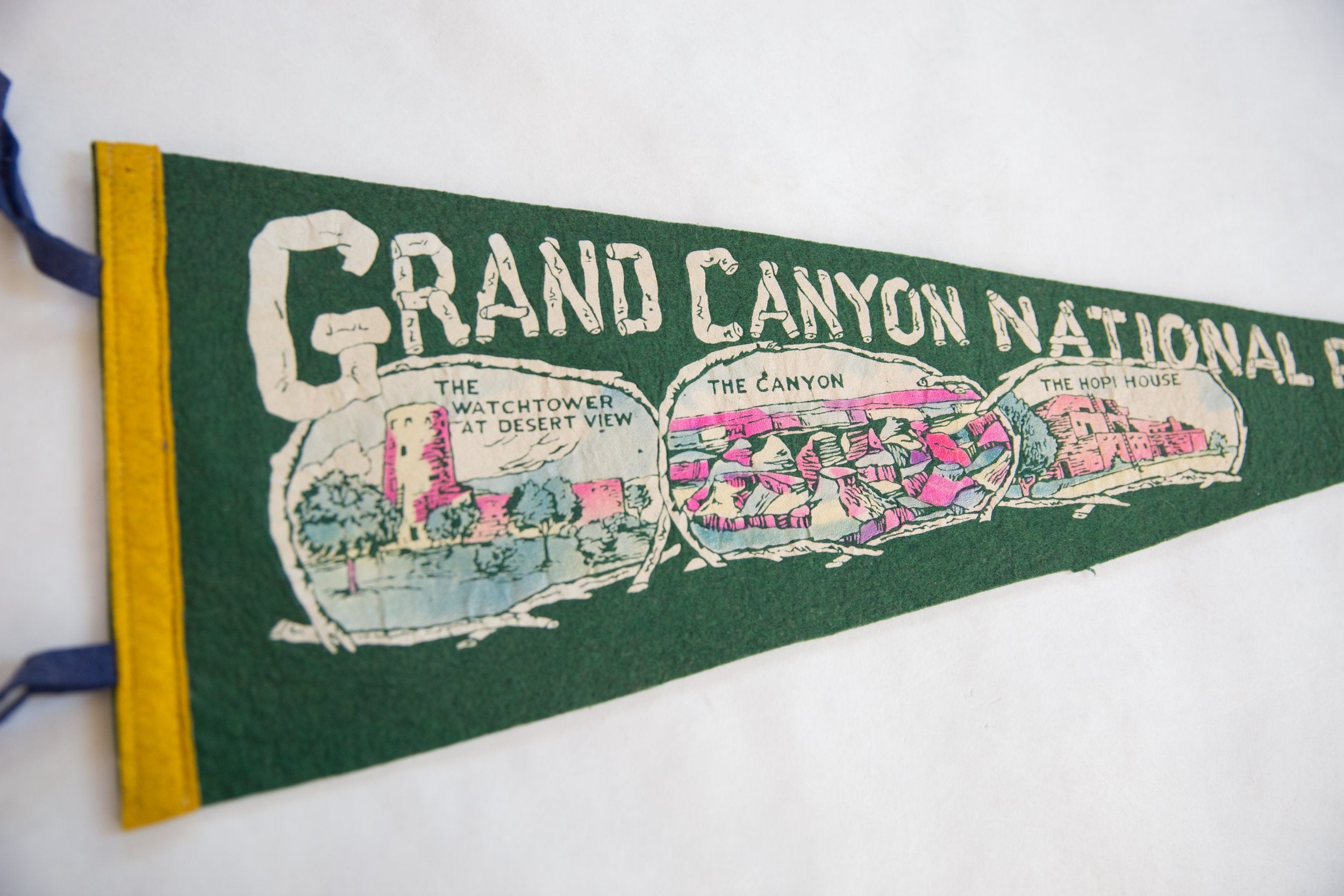 Vintage Grand Canyon National Park Felt Flag // ONH Item 8836 Image 1