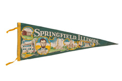 Vintage Springfield Illinois Felt Flag // ONH Item 8849