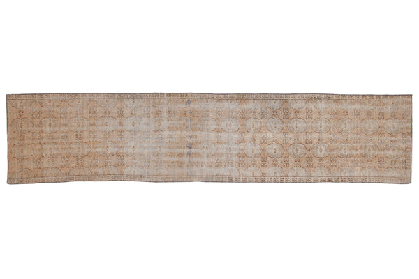 2.5x11 Vintage Distressed Fragment Oushak Rug Runner // ONH Item 8860
