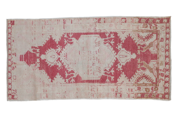 3x6 Vintage Distressed Oushak Rug Runner // ONH Item 8867