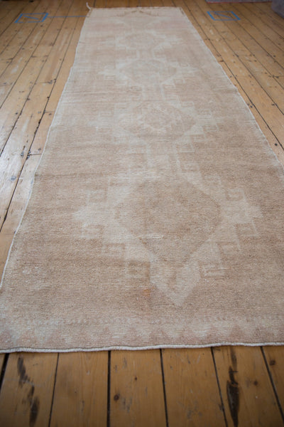 3.5x12.5 Vintage Distressed Oushak Rug Runner // ONH Item 8871 Image 2