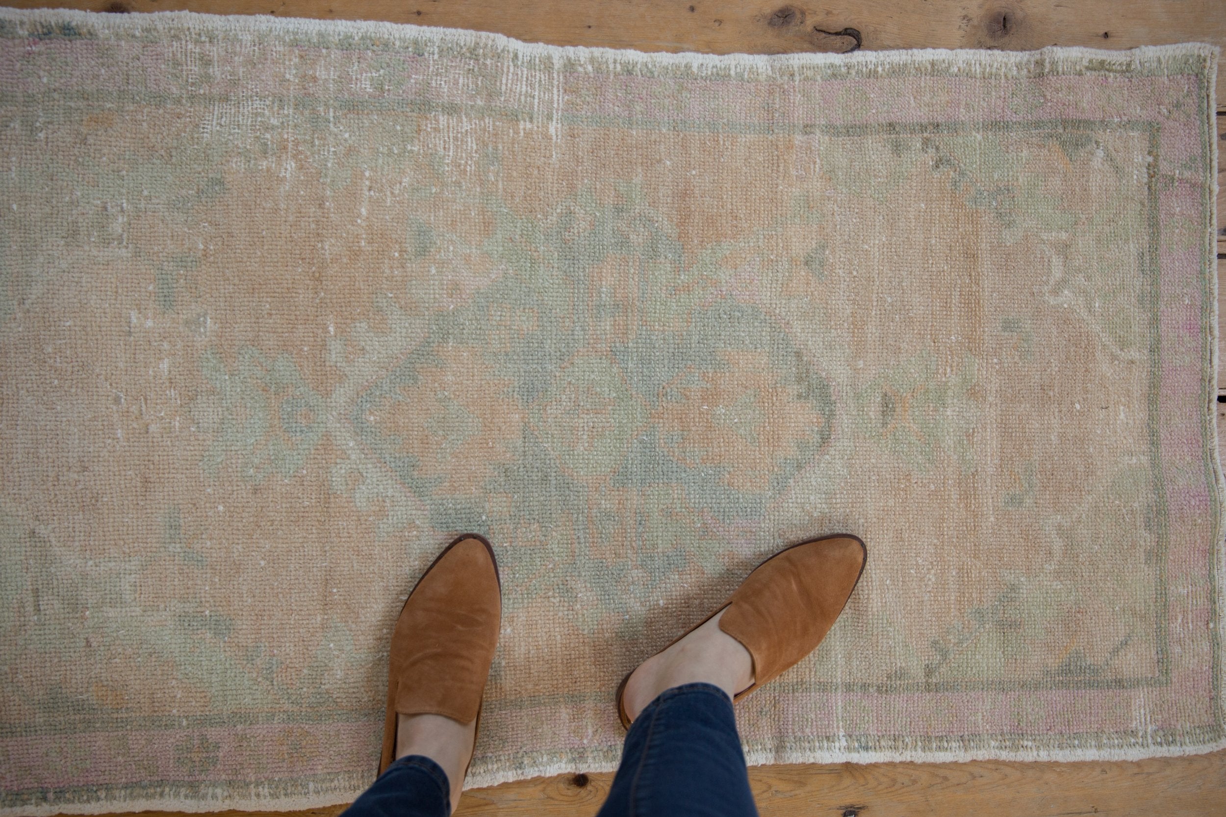 2.5x4.5 Vintage Distressed Oushak Rug // ONH Item 8872 Image 1