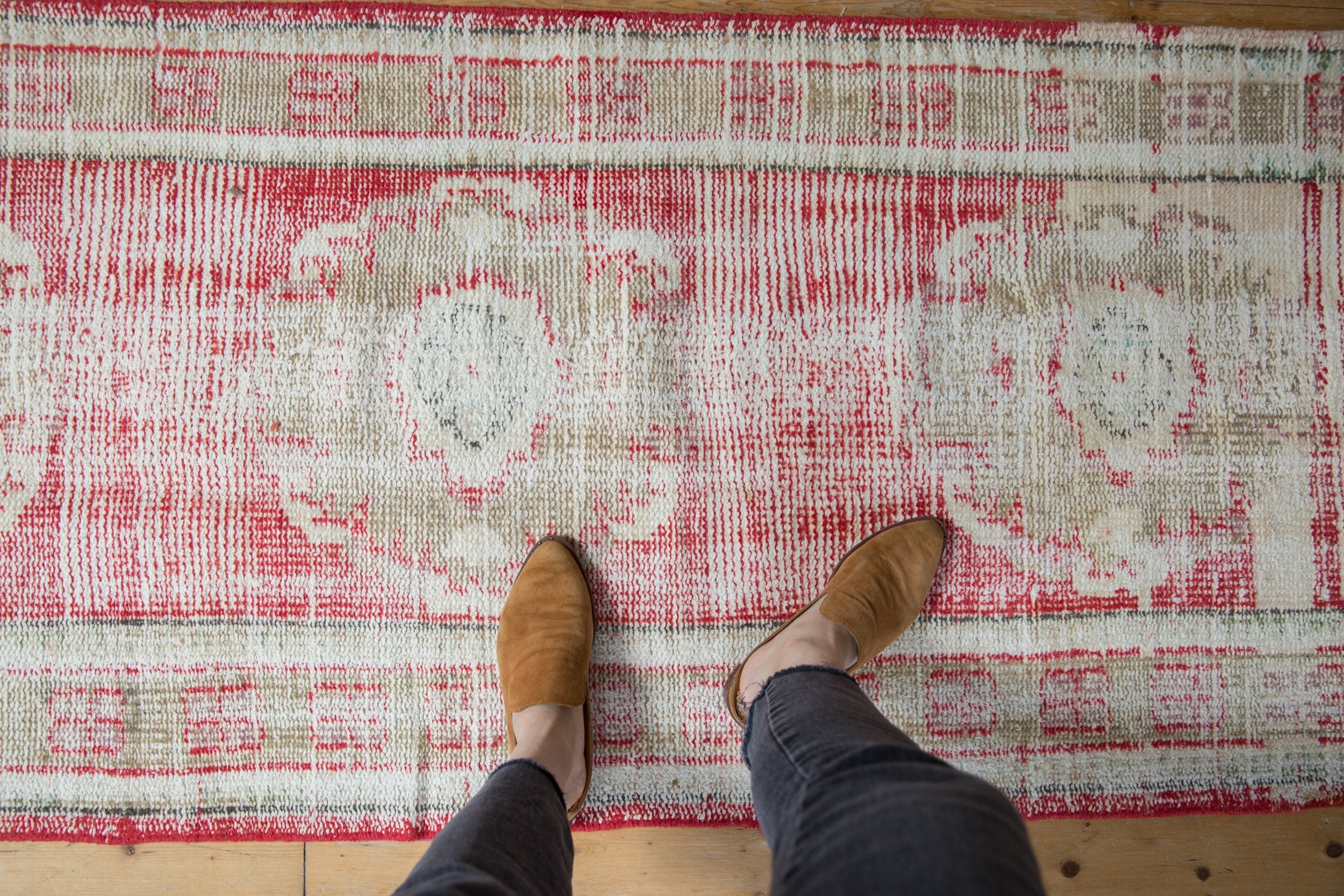 3x14 Vintage Distressed Oushak Rug Runner // ONH Item 8879 Image 1