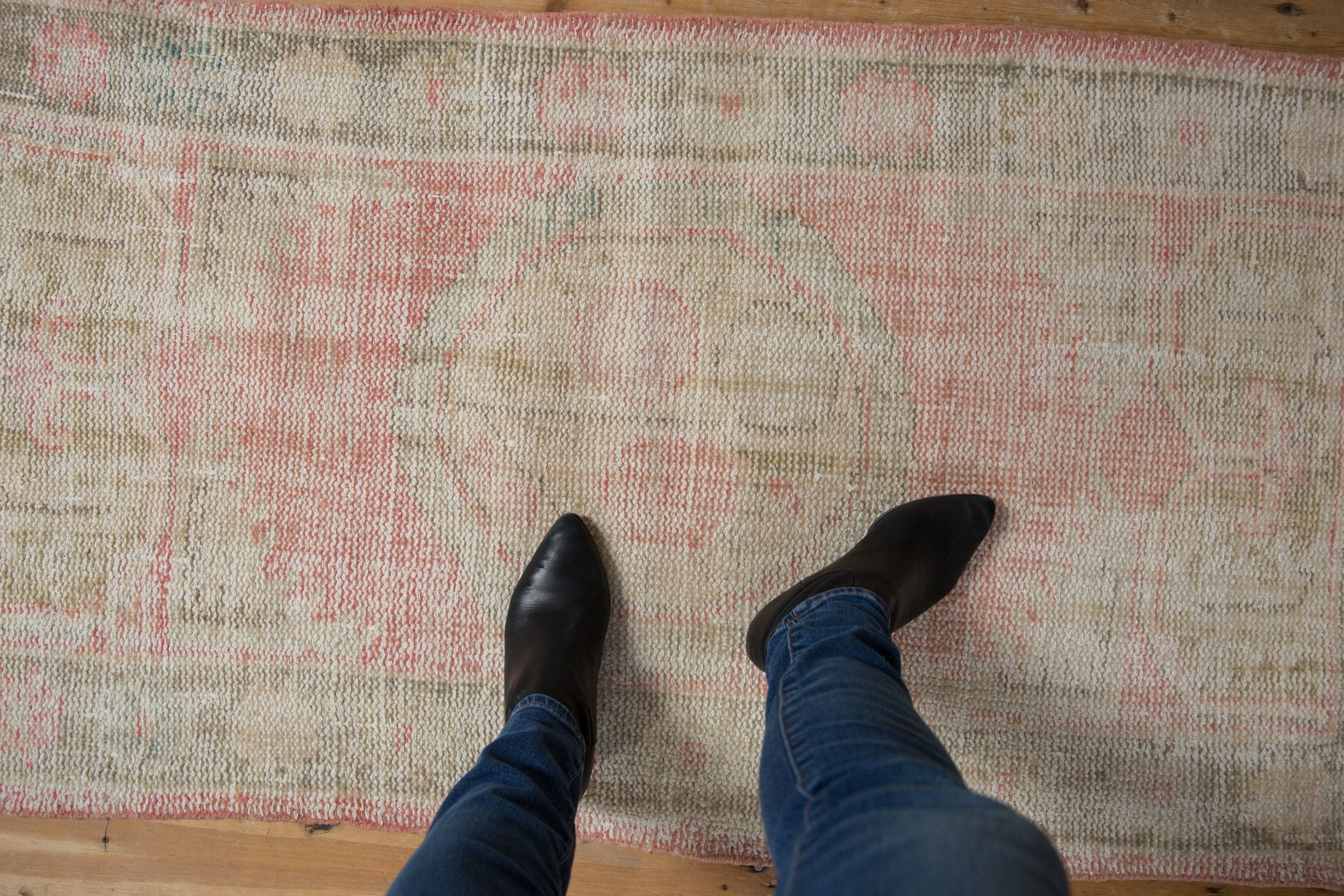 2.5x5 Vintage Distressed Oushak Rug Runner // ONH Item 8902 Image 1