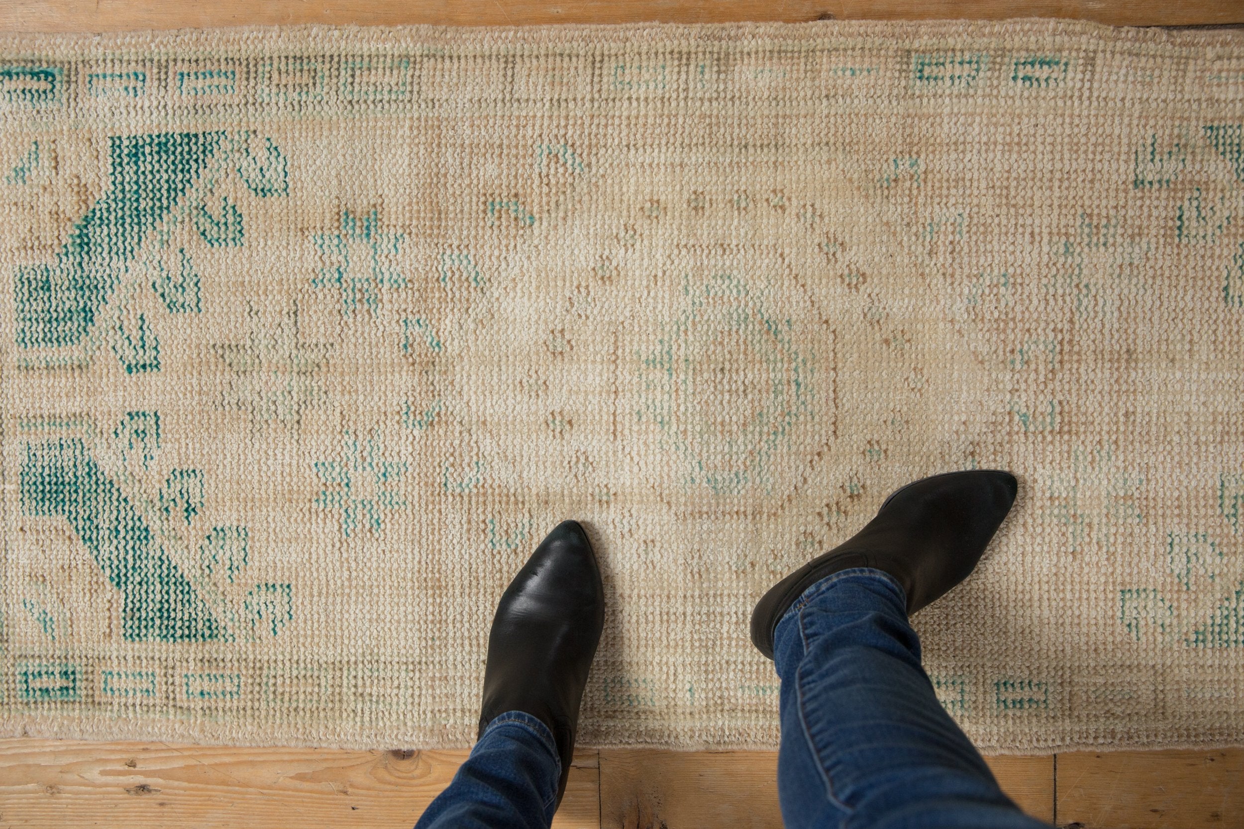 2x4.5 Vintage Distressed Oushak Rug Runner // ONH Item 8904 Image 1